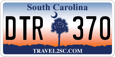 SC license plate DTR370