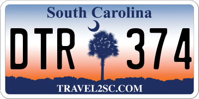 SC license plate DTR374