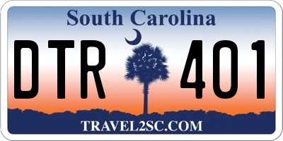 SC license plate DTR401