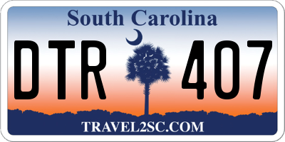 SC license plate DTR407