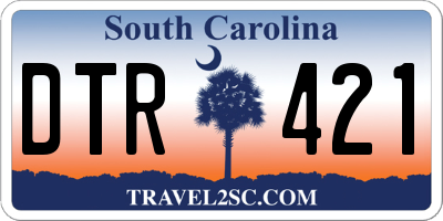 SC license plate DTR421