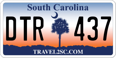 SC license plate DTR437