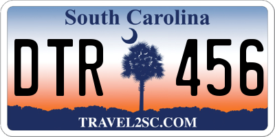 SC license plate DTR456