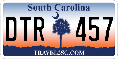 SC license plate DTR457