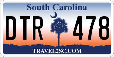 SC license plate DTR478