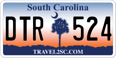 SC license plate DTR524