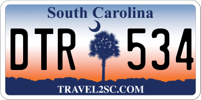 SC license plate DTR534