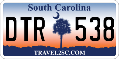 SC license plate DTR538