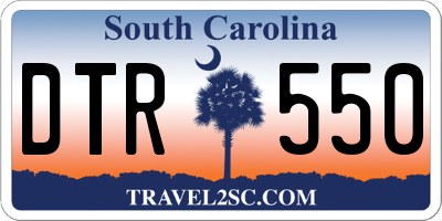 SC license plate DTR550