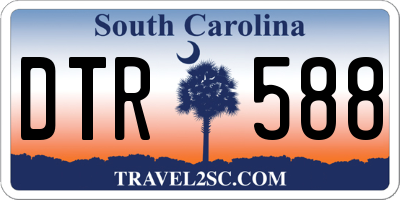 SC license plate DTR588