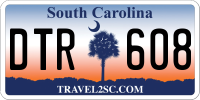 SC license plate DTR608