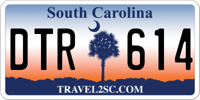 SC license plate DTR614