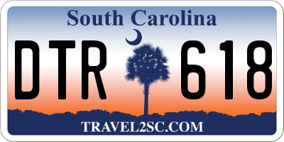 SC license plate DTR618