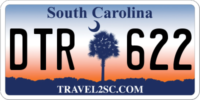 SC license plate DTR622
