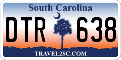 SC license plate DTR638