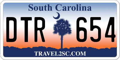 SC license plate DTR654