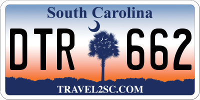 SC license plate DTR662