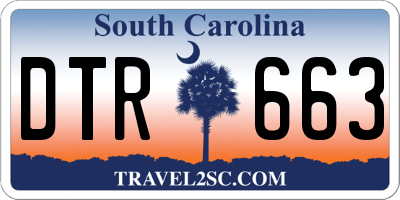SC license plate DTR663