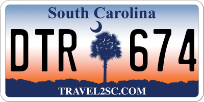 SC license plate DTR674