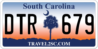 SC license plate DTR679
