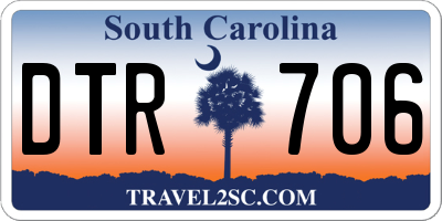 SC license plate DTR706