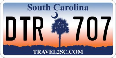 SC license plate DTR707