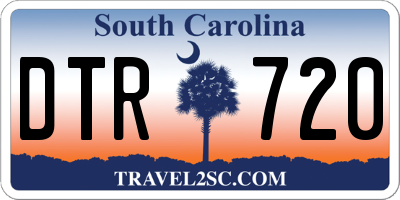 SC license plate DTR720