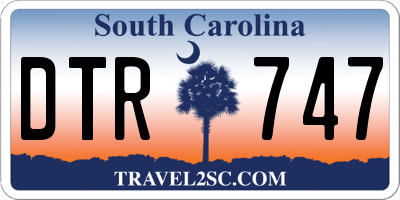 SC license plate DTR747