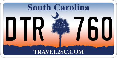SC license plate DTR760