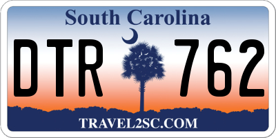 SC license plate DTR762