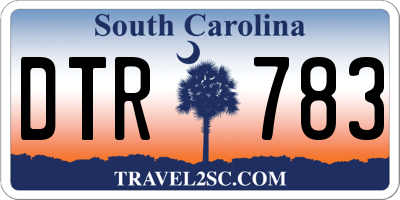 SC license plate DTR783
