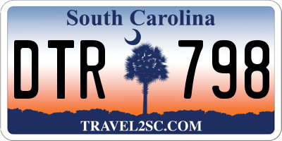 SC license plate DTR798