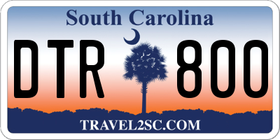 SC license plate DTR800