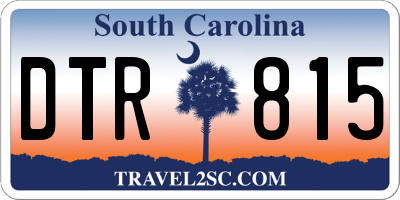 SC license plate DTR815