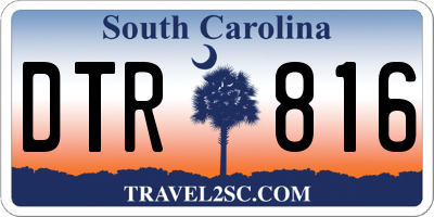 SC license plate DTR816