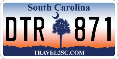 SC license plate DTR871