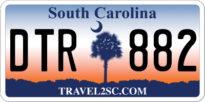 SC license plate DTR882