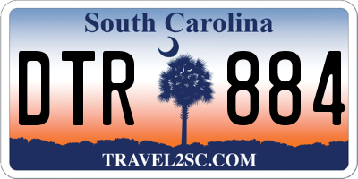 SC license plate DTR884