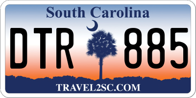 SC license plate DTR885