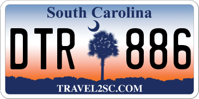 SC license plate DTR886