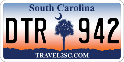 SC license plate DTR942