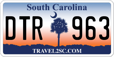 SC license plate DTR963