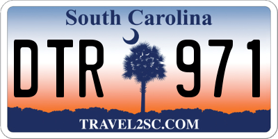 SC license plate DTR971