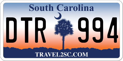 SC license plate DTR994