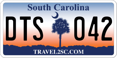 SC license plate DTS042