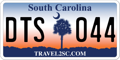 SC license plate DTS044