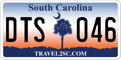 SC license plate DTS046