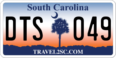 SC license plate DTS049