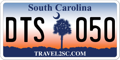 SC license plate DTS050