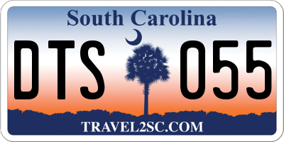 SC license plate DTS055